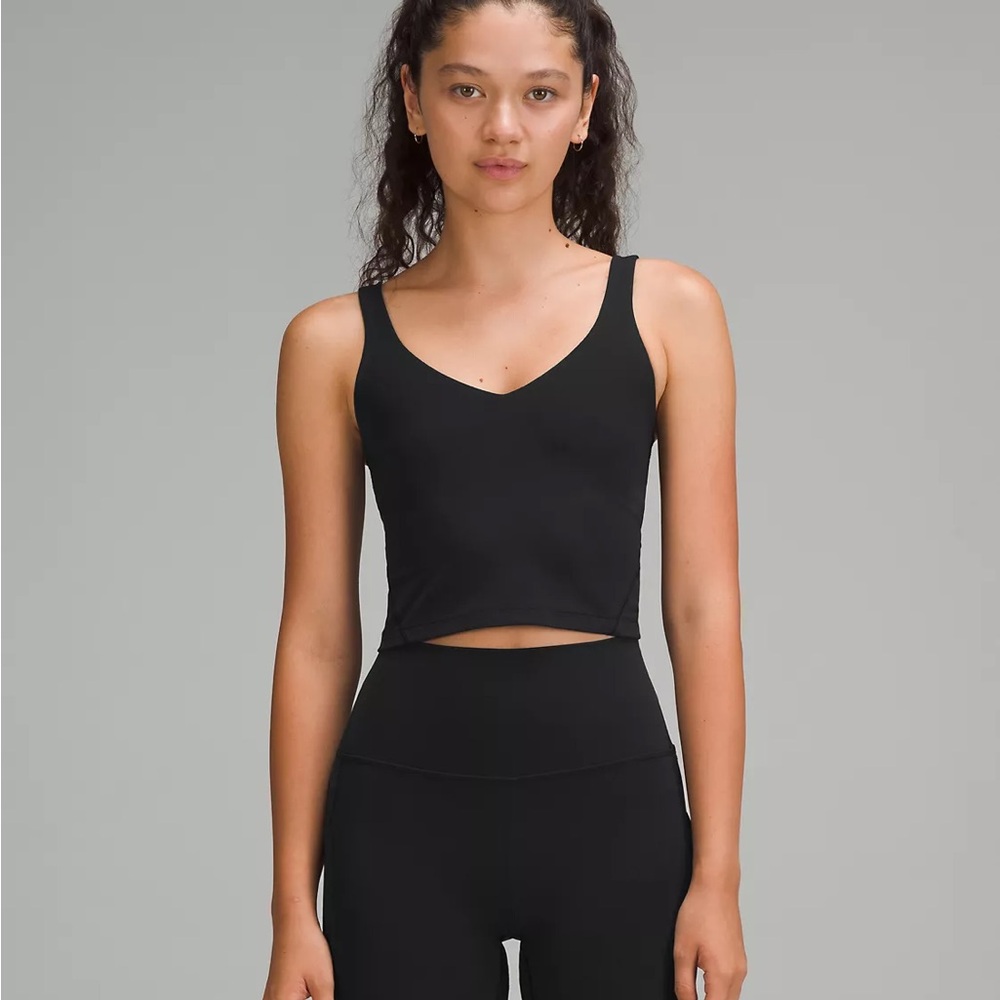 lululemon athletica Black V-Neck Crop Top